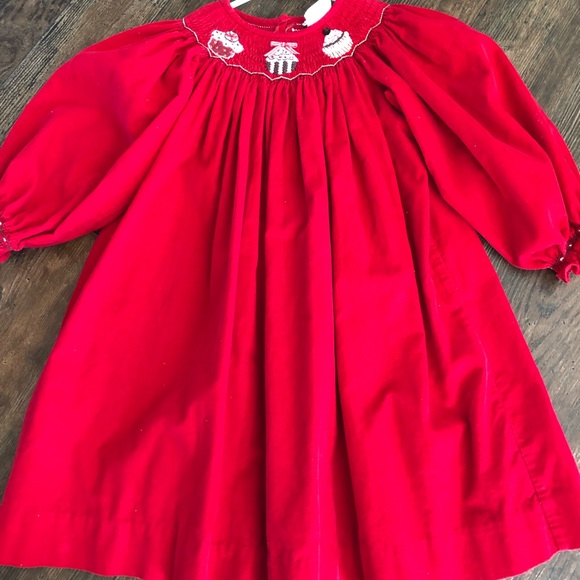 Size 4T Red cord dress - Picture 1 of 2